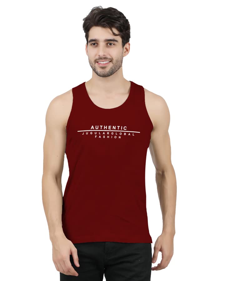 Image of JUGULAR Men's Regular Fit Cotton Printed Vest