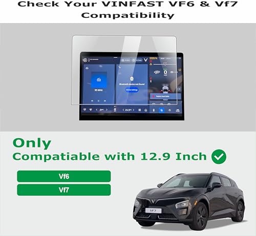 Image of OHAYO Screen Protector for VINFAST VF6 & VF7 2025-2026 12.9 Inch Infotainment Display | Custom Fit for VF6 VF7 | 9H Hardness Military Strength Scratch Resistant | Anti Fingerprint HD Clear Touch Sensitive | Not Tempered Glass