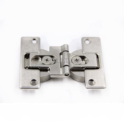 Durable 10Pcs Zinc Alloy Adjustable Furniture Hinges 180 Degree Invisible Hidden Folding Door Hinges Screen Linkage Door Hinges #TOP29