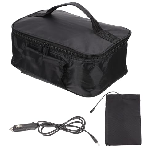 Didiseaon Bolsa Térmica para Comida Portátil 12v para Coche, Bolsa Bento Aislante de Tela Oxford Gran Volumen, Conservación de Frío y Calor para Picnic y Viaje