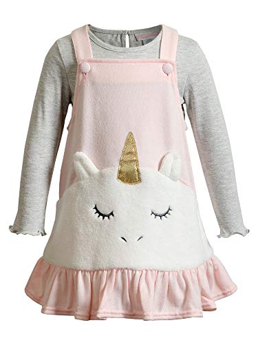 Youngland Girls' Brushed Sweater Knit Jumper and Long Sleeve Ribbed T-Shirt