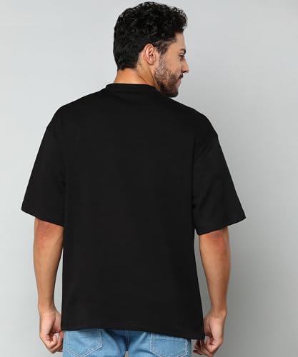 Image of Alan Jones Clothing Men's Oversized Solid T-Shirt | Premium Heavy Fabric | Crew Neck Casual Wear
