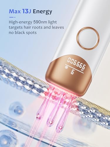 Image of Ubroo Laser Hair Removal,IPL Hair Removal Device with 5℃ Ice Cooling,At-Home Laser Hair Removal for Women & Men,Body Legs Armpits Use (Gold)