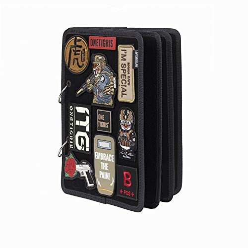 OneTigris Moral Panel Plaque Patch Conception à Feuilles Mobiles Support Tactique pour Patchs (Noir) Cover