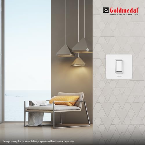 Image of Goldmedal Air Aero 10 Ampere Push Button One Way Switch, White - (Pack Of 20)