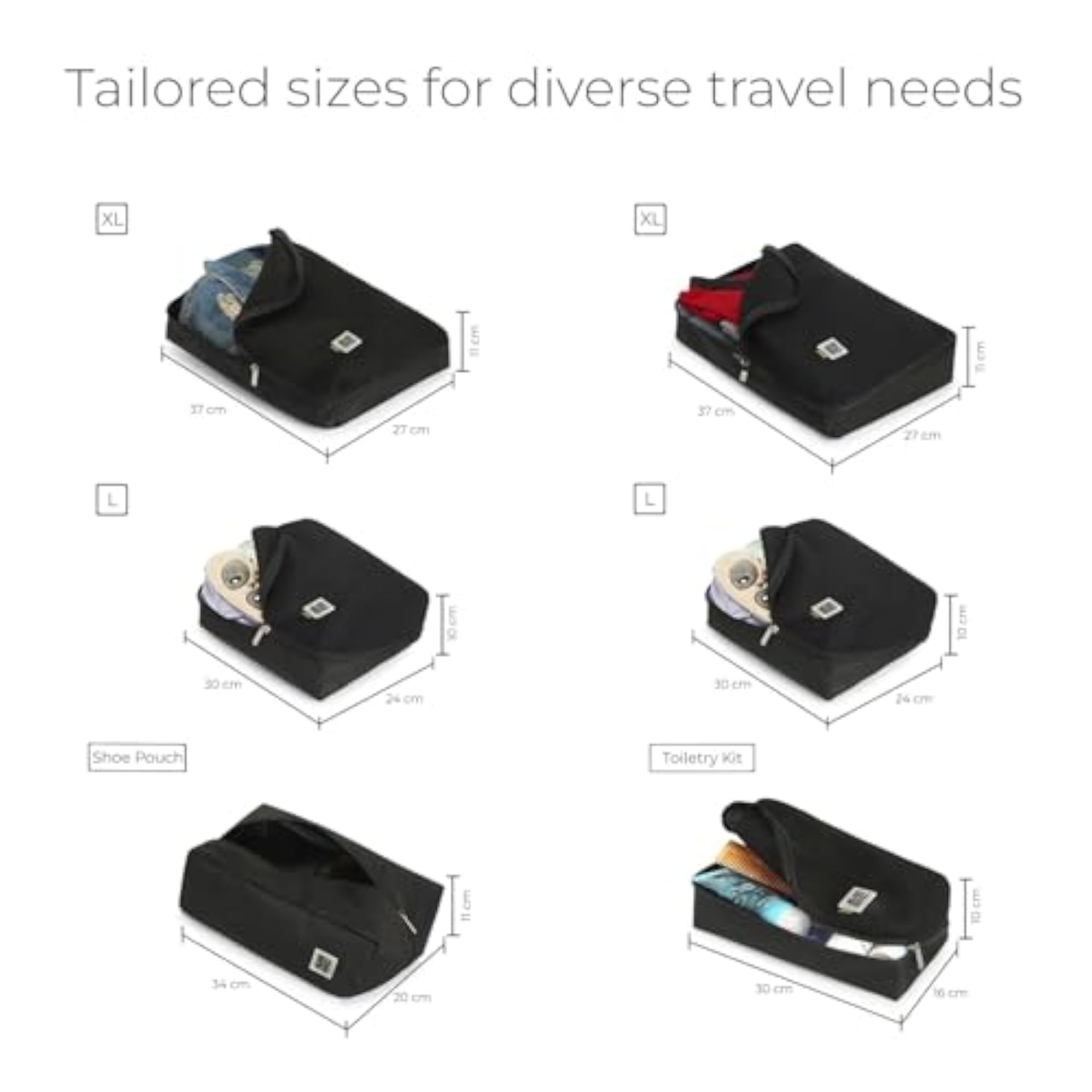 Polyester Storage Pods Packing Cubes for Travel Organization