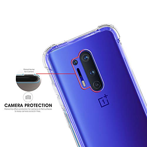 Image of TheGiftKart Crystal Clear Back Cover Case for OnePlus 8 Pro | Raised Bumps for Camera & Screen Protection | Ultra Clear Soft Silicone Back Cover Case for OnePlus 8 Pro (TPU, Transparent)
