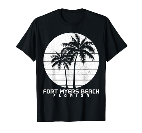 Fort Myers Beach Florida Vintage Palm Trees Souvenir Pride T-Shirt