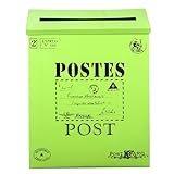 Angoily Briefkasten Vintage 29X22X6Cm aus Eisenblech Wetterfest mit...