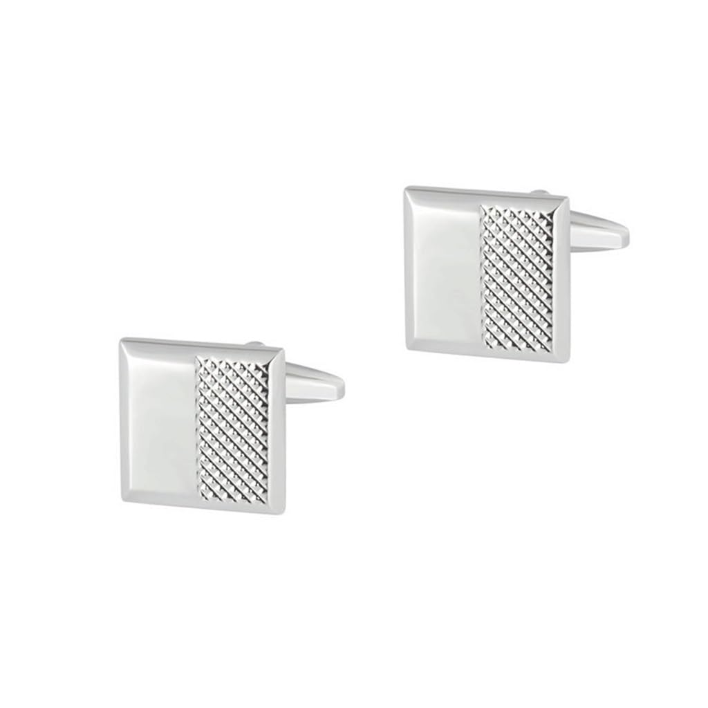 Gemelos de metal liso cepillado liso para hombre, accesorios para camisa francesa