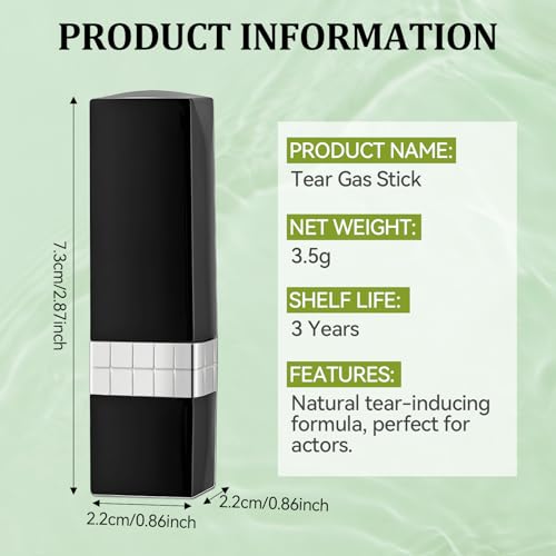 Tränenstift, Tear Stick Make Up, Tear Stick, Natural Mint Tear Stick for Actors, Perfektes Hilfsmittel zum Weinen, Tränenbildung Leicht Gemacht, Geeignet für Filme, Dramen, Aufführungen, Bühne, 3.5g