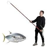 Fishing Gaff Hook Fish Hooked Gig Harpoon Gigging Spear Harpoons Pole with Stainless and Aluminum Hook for Tuna, Flagfish, Steelhead, Salmon, Fly, Kayak, Catfish, Flounder, Bass Trout Striper