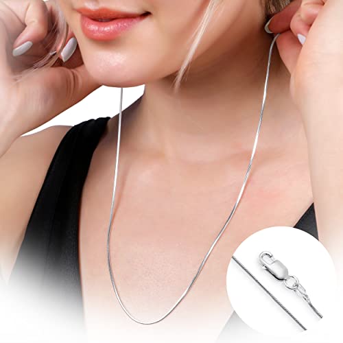 PORI JEWELERS 925 Sterling Silver 1.5MM Magic 8 Sided Italian Snake Chain - Women - Made In Italy2