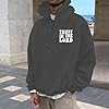 Generisch Hoodie Men's Winter Jacket Hoodie Men Casual Letter Part Print Hoodie Long Sleeve Hoodie Tops, GY2, XXL #1