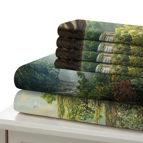 Housse de Couette Paresseux 3D Microfibre Hypoallergique
