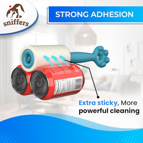 Image of Pet Hair Remover Lint Roller with Paw Handle | 60 Sheets | Hair Remover for Dogs and Cats | Ideal for Clothes, Furniture, Coats, Car Seats, Carpets, Fabric, and Dust Cleaning