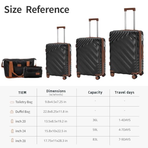 Rosamo 5-Piece Expandable Luggage Set