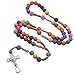FUZYXIH Collier Chapelet, Perles De Rose Colorées Collier Chapelet Croix pour Femmes Fille Bijoux Chrétiens Cadeaux