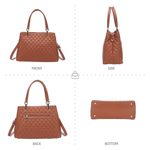 Image of Women's Purses Medium Top Handle Shoulder Hobo Tote Leather Handbag