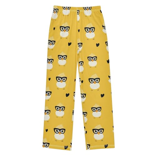Pajama Bottoms, Cute Ducks with Glasses Sleeping Pant Lounge Wear Pajamas Long Pants Sleepwear Pjs