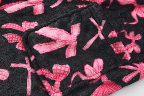 Image of Kid Fleece Hooded Robes Girls Bathrobes Boys Soft Plush Sleepwear Toddler Fuzzy Pajamas