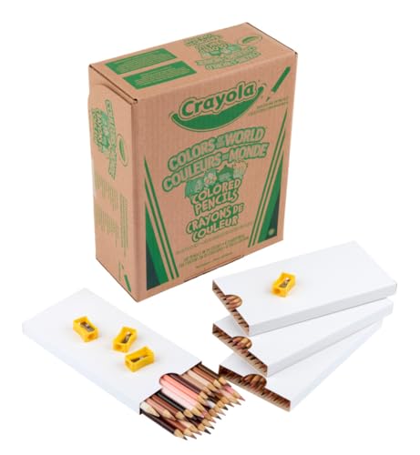 Crayola Colors of the World Skin Tone Colored Pencils Classpack (240ct) Classroom Must Haves Teacher Supplies Bulk Colored Pencils