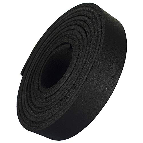 LolliBeads (TM) Genuine Leather Strap Leather Strip 3/4 Inch Wide and 72 Inches Long, Black, Black_3/4inch, 3/4inches_2yards - Image 3