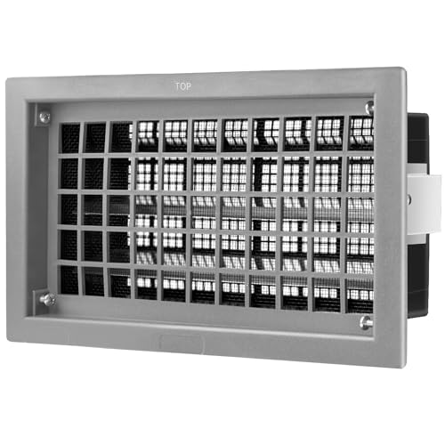 ZXQDRE Crawl Space Foundation Vent Automatic 8x16 Inch Auto Open/Close Crawl Space Vent Cover for Freeze Protection & Energy Saving | Easy Install Crawlspace Vents Replacement (Gray 1 Pack)