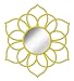 Kate and Laurel Brienne Metal Flower Round Wall Mirror, 24" Diameter, Yellow
