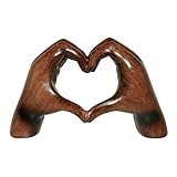 LAUGOKEBE Heart Hand Sculpture Decor, Aesthetic Modern Love Heart Hands Statues for Bedroom Living Room Bookshelf Table, Unique Birthday Gift and Memorial Gift for Women, Mom, Girlfriend Girls