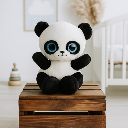 Image of Dimpy Stuff Panda Stuffed Animal - 23 cm (9 inch) - Velvety Soft Comfort Plush Nursery Decor All Ages