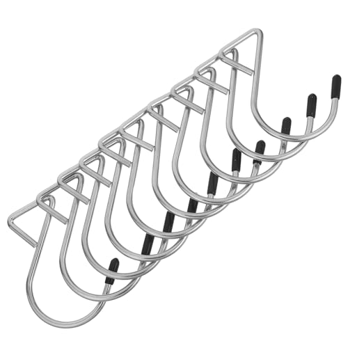Garneck Lot de 10 Crochets Triangulaires en Métal Argenté pour Cintres à Valises, Crochet Suspendre Portable et Robuste, pour Suspendre sur Porte en DIY