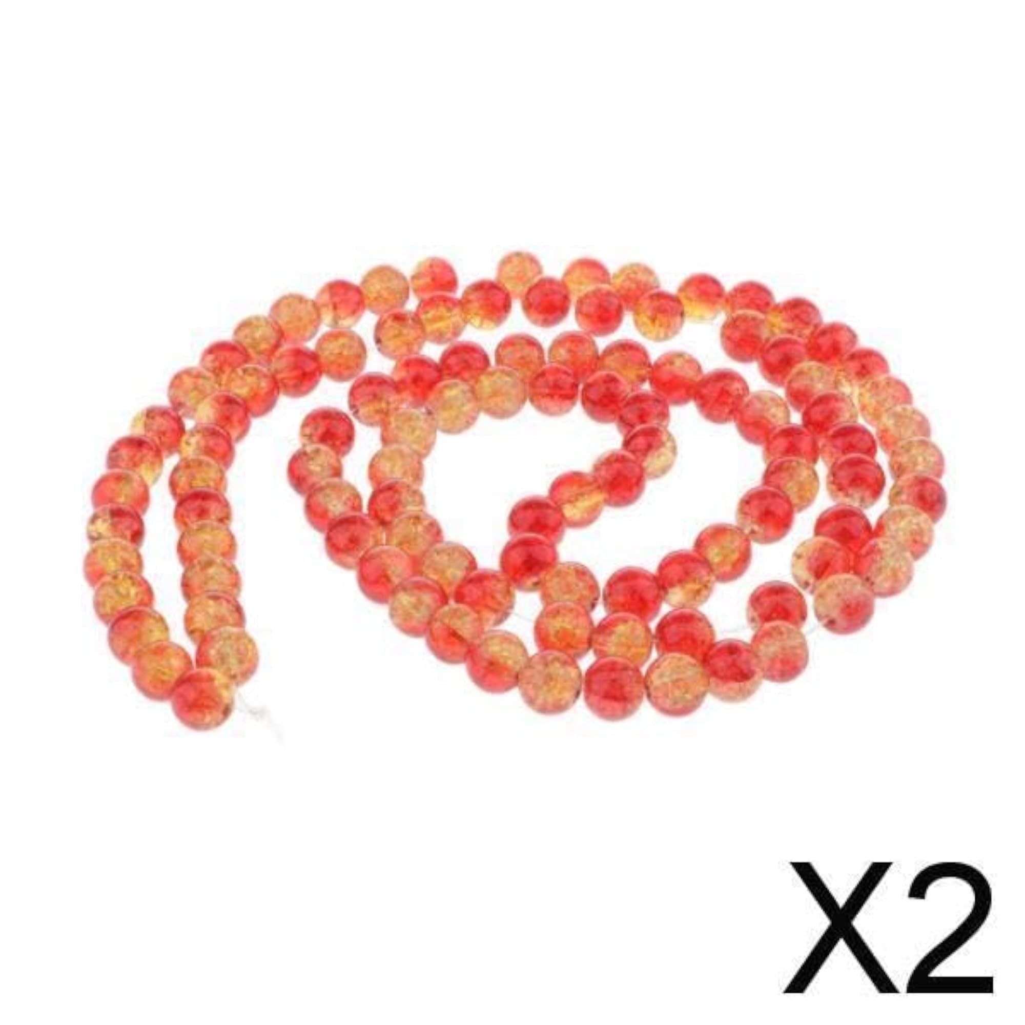 100Pcs Colorful Glass Round Beads Loose Spacer Bead DIY