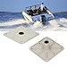Lybunair 2Pcs Boat Seat Base Plate, 7x7 Inch Aluminum Alloy Mount with 3/4 Inch Pin Swivel Bracket, Heavy Duty Marine Pedestal for Fishing, Pontoon, and Bass Boats