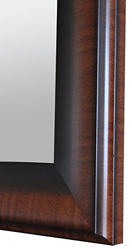 Raphael Rozen , Modern Bathroom Hanging Mirror, Wall Mounted Aluminum Frame, Vanity Wall Mirror (Dark Cherry 30"" X30) #TOP3