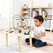 Donmills Wooden Activity Table for Toddlers, Montessori Toy for Baby Activity Table with Bead Maze, Shape Sorter, Animal Toys Sensory Play Table, Early Education Learning Birthday Gift for Boys Girls