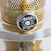 Aladdin Brass Table Oil Lamp, Solid Brass Indoor Emergency Lighting Fuel Table Lamp, Brass Bowl and Burner