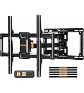 Perlegear UL Listed Full Motion TV Wall Mount for Most 42–84 inch Flat Curved TVs up to 132 lbs, ...