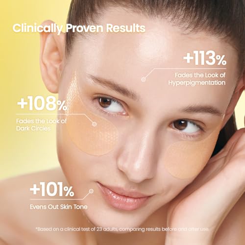 Image of BIODANCE Vita Niacinamide Eye Patches, Dark Circles & Dull Spot Patches for Face, Under Eye Mask for Uneven Skin Tone, Travel Essentials & Self Care Gifts for Women, Korean Skin Care (60 Count)