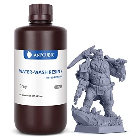 ANYCUBIC Resina de Impresora 3D Lavable con Agua +, 405nm Resina 3D de Curado UV Cover
