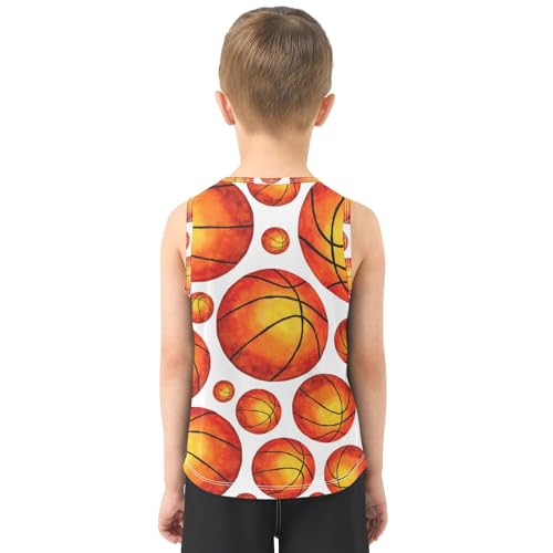 susiyo Basketball Sport Ball Boys Sleeveless Tank Top Toddler Athletic T Shirts3