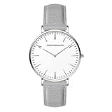 Movimento: quarzo Miyota gl20 Chris Copenhagen – braccialetto da donna orologio Lang Ebro analogico al quarzo CC1003, Pelle Grigio