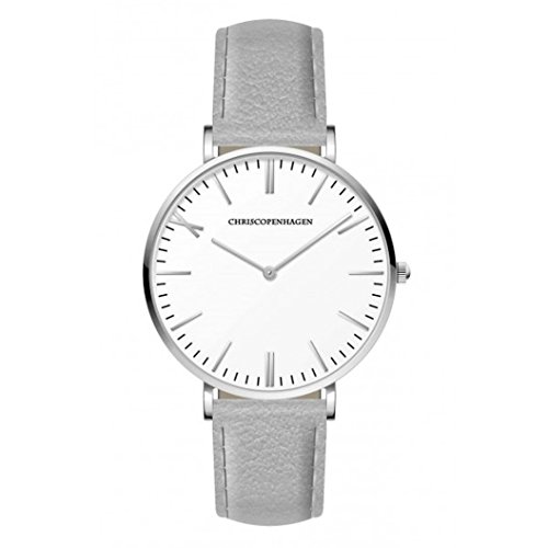 Montre Amalienborg Quartz H pour messieurs avec verre saphir et bracelet cuir gris ccl1003