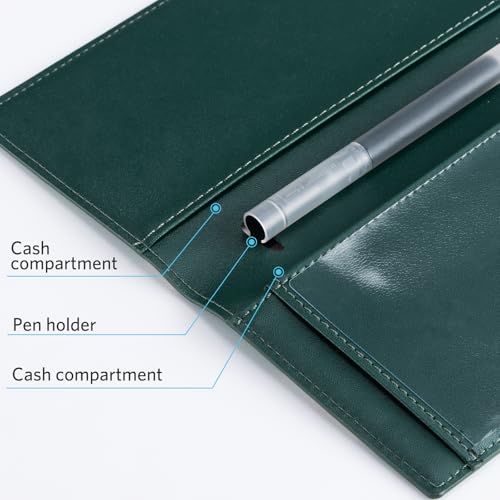 Image of CoBak Checkbook Cover for Women & Men - PU Leather Case with RFID Blocking | Classic Design Check Book Holder for Personal and Business