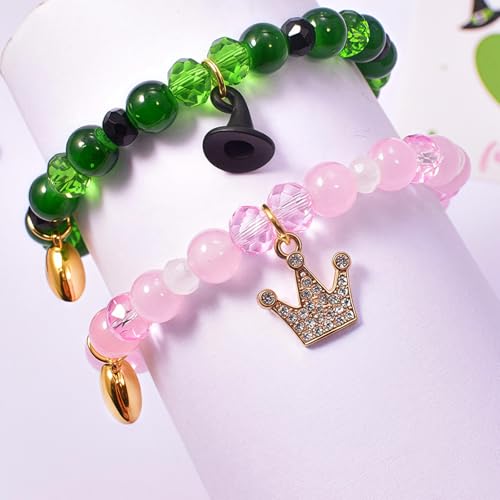 Friendship Bracelets Elphaba Galinda Accessories - Gold Crown Witch Merch Bff Matching Bracelet - Jewelry Gifts for Best friends Couples Fans Party Dress3