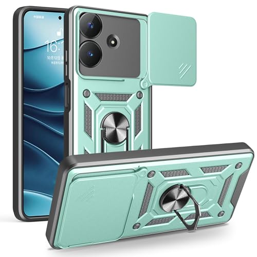 Lucyliy Realme C61 4G �P�[�X 2�w���W�b�h PC �����h�~ Realme Note 60 4G/Narzo N61 4G�Ή� �X�}�z�P�[�X �J�o�[ �O���[��