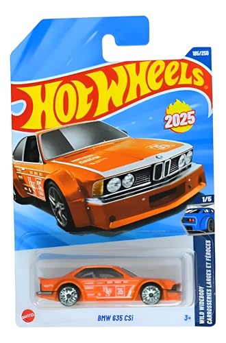 Hot Wheels - BMW 635 CSi - JBB84 - Wild Widebody 1/5 - Orange Touring Car in 1:64 Scale - Licensed BMW Model with Castrol Motorsport Design - Mattel 2025 (185/250)
