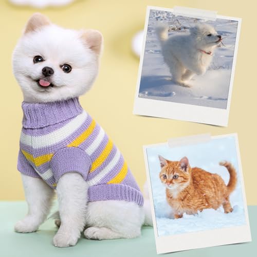 Lyneun Hundepullover für Weihnachten - Warm Strickpullover, Weihnachtspullover für Hunde - Haustier Kostüm Mantel