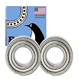 PGN (2 Pack) 6003-ZZ Bearing - Lubricated Chrome Steel Sealed Ball Bearing - 17x35x10mm Bearings with Metal Shield & High RPM Support