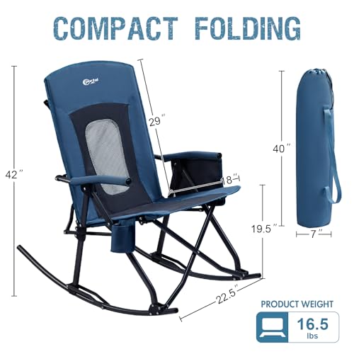 PORTAL-Oversized-Folding-Rocking-Camping-Chair-Portable-Outdoor-Rocker-with-High-Back-Hard-Armrests-Carry-Bag-Supports-400-lbs-Mesh-Back-Blue